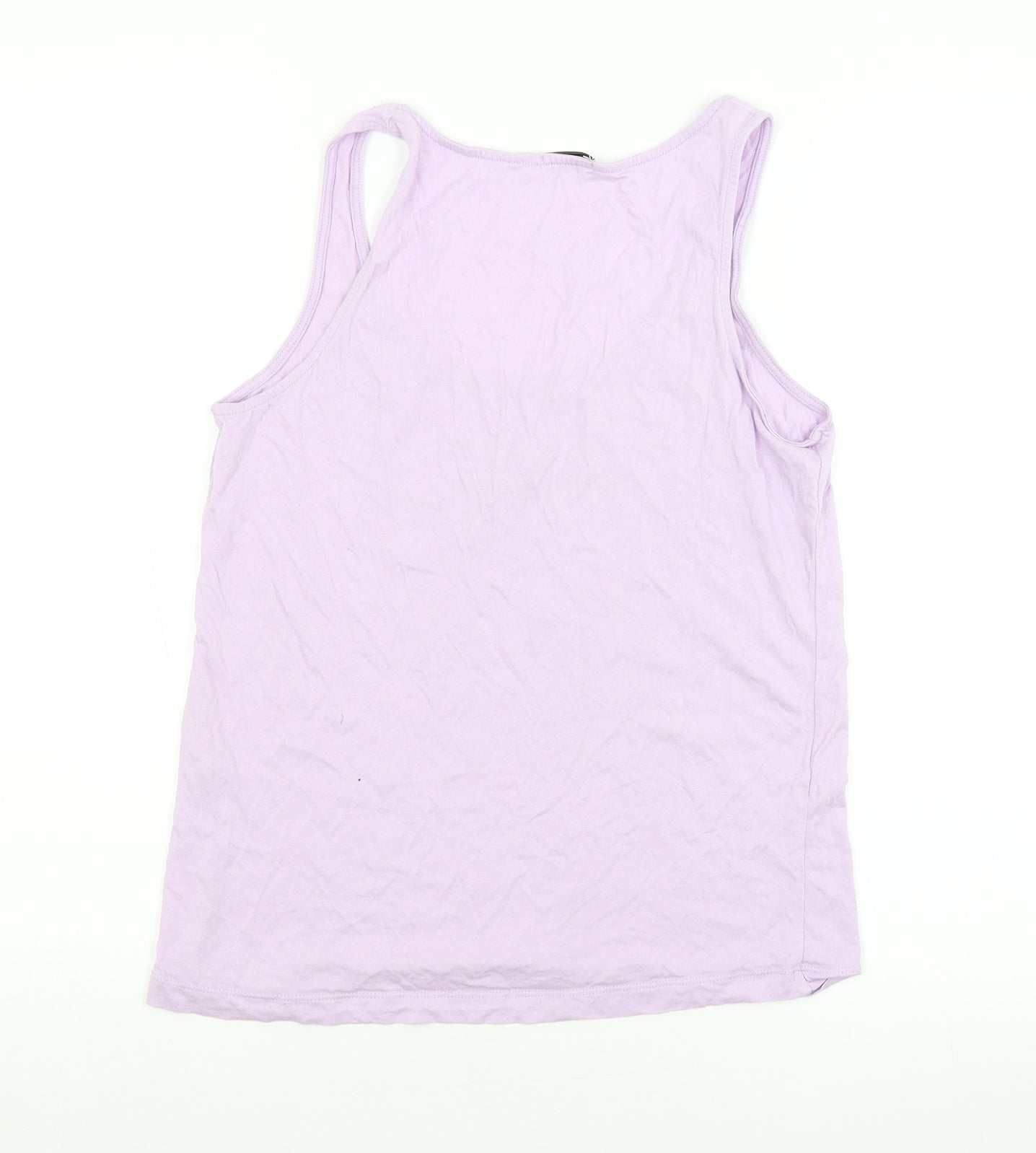 Womens UK Size S Stradivarius Purple Basic Tank