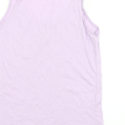 Womens UK Size S Stradivarius Purple Basic Tank