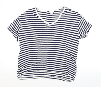 Womens UK Size XS H&M Blue Basic T-Shirt
