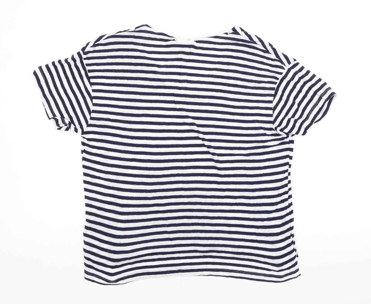 Womens UK Size XS H&M Blue Basic T-Shirt