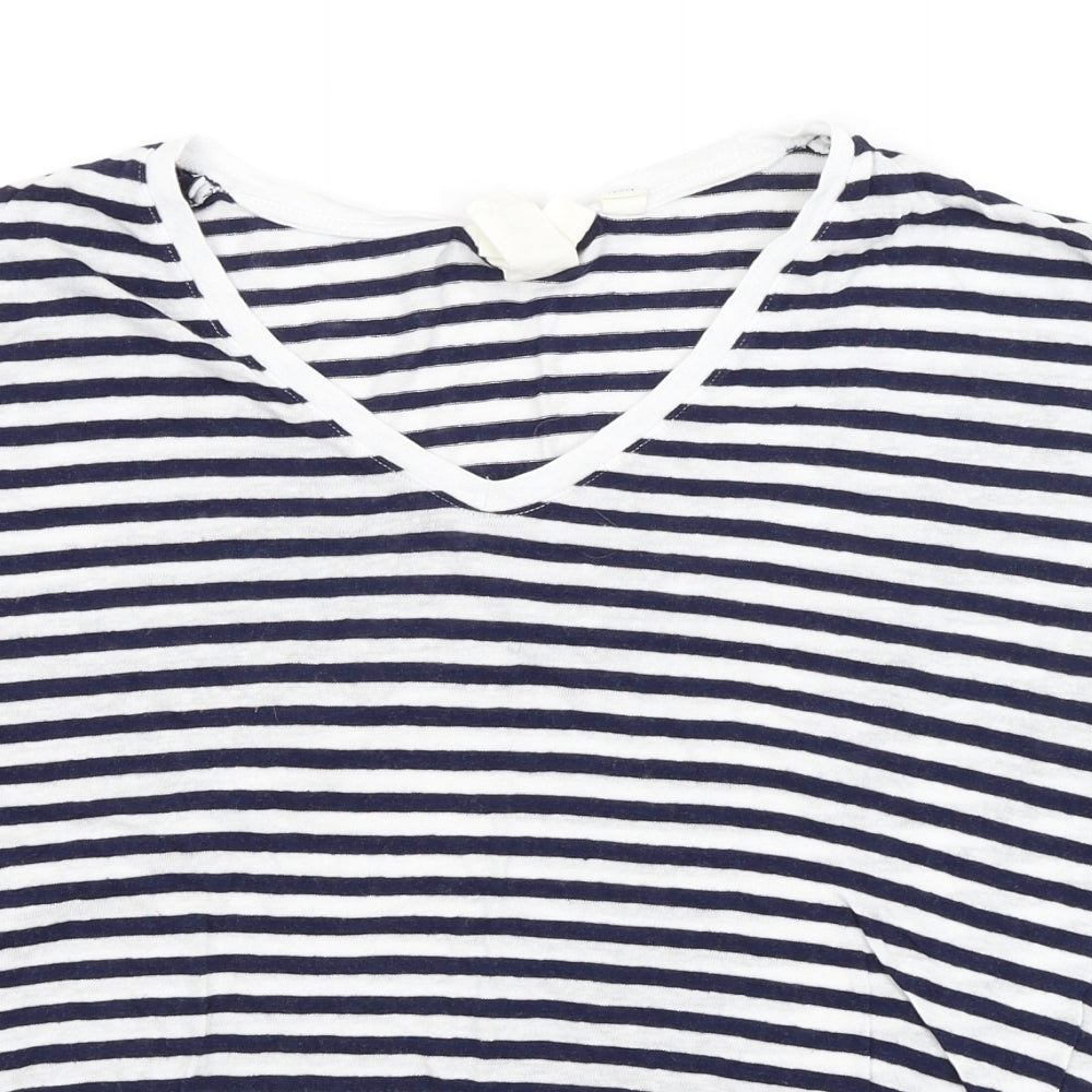 Womens UK Size XS H&M Blue Basic T-Shirt