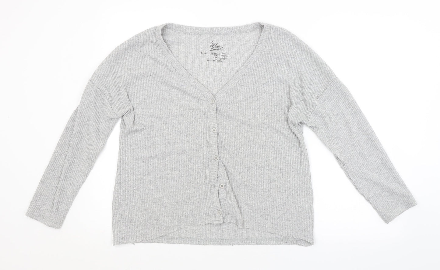 Womens UK Size 10 LOVE TO LOUNGE Grey Cardigan Jumper