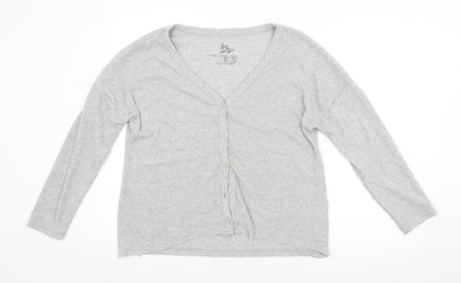 Womens UK Size 10 LOVE TO LOUNGE Grey Cardigan Jumper