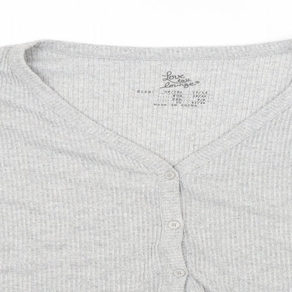 Womens UK Size 10 LOVE TO LOUNGE Grey Cardigan Jumper