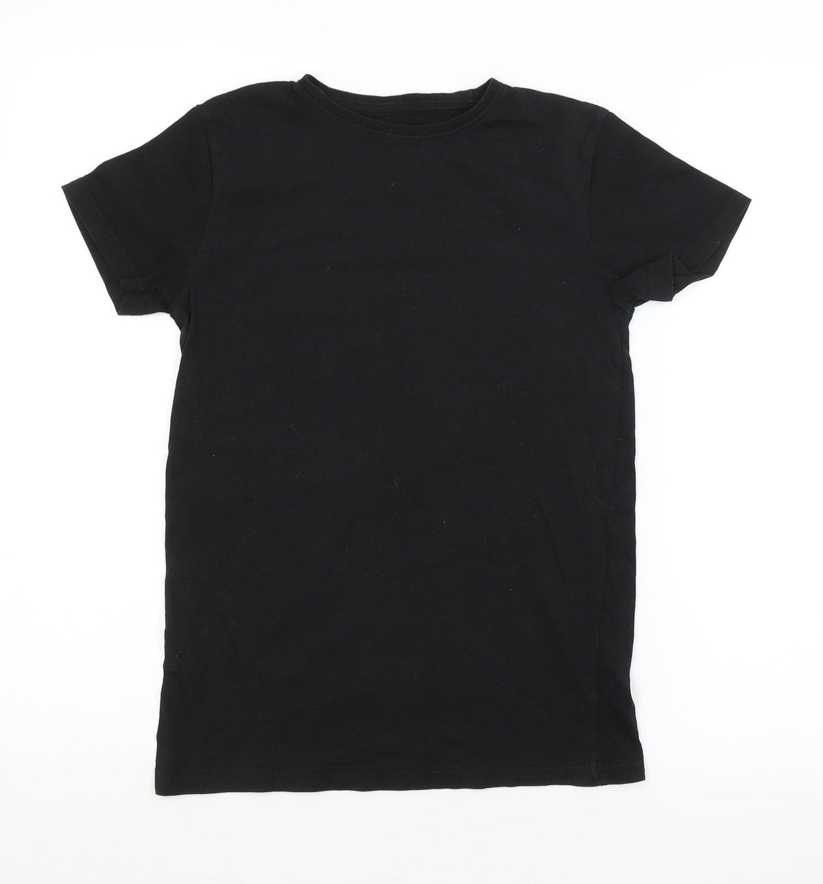 Additional front view of OUTLAWS boys’ black basic t-shirt, size 11-12, years