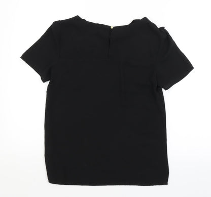 Womens UK Size 8 Oasis Black Basic Blouse