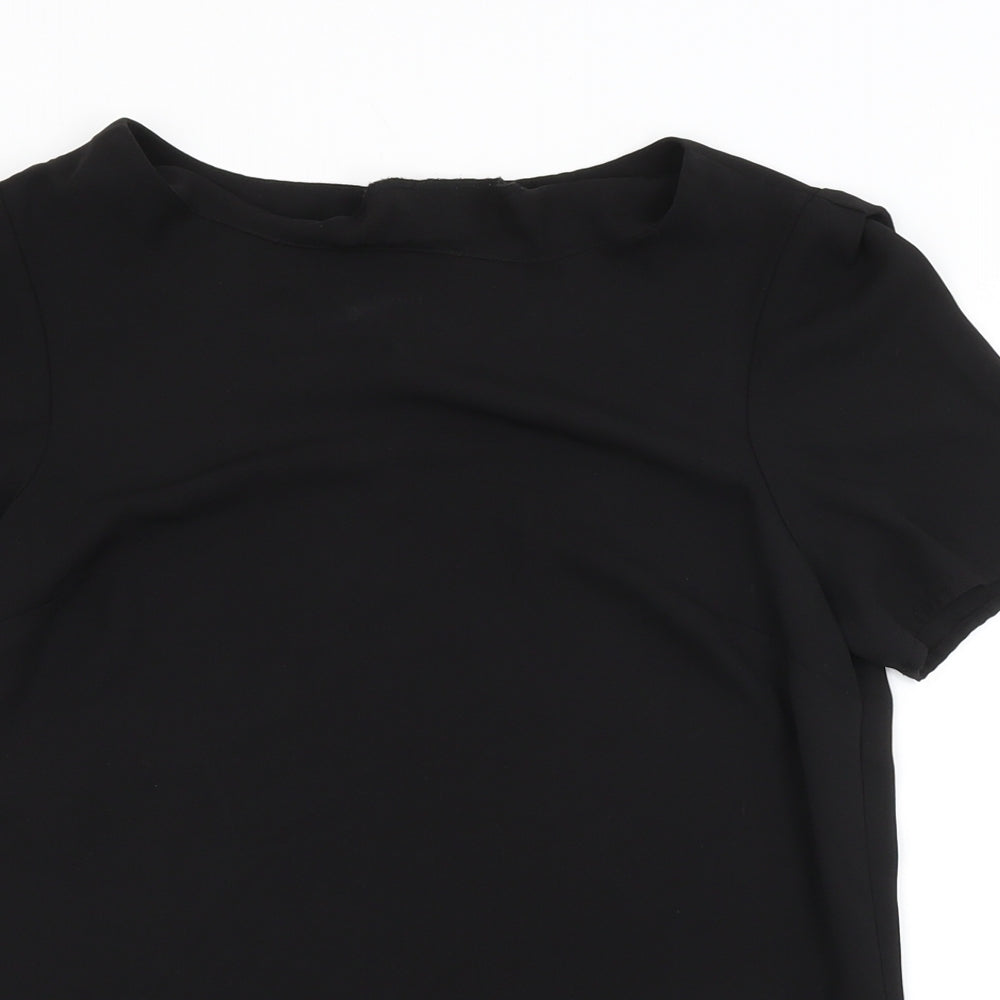 Womens UK Size 8 Oasis Black Basic Blouse