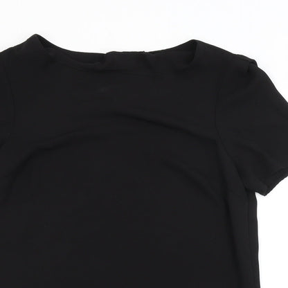 Womens UK Size 8 Oasis Black Basic Blouse