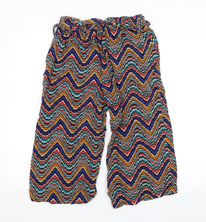 PEP&CO. Womens Multicoloured Striped  Bloomer Trousers Size 10 L20 in