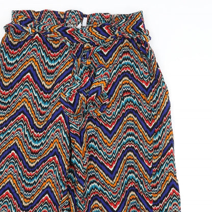 PEP&CO. Womens Multicoloured Striped  Bloomer Trousers Size 10 L20 in