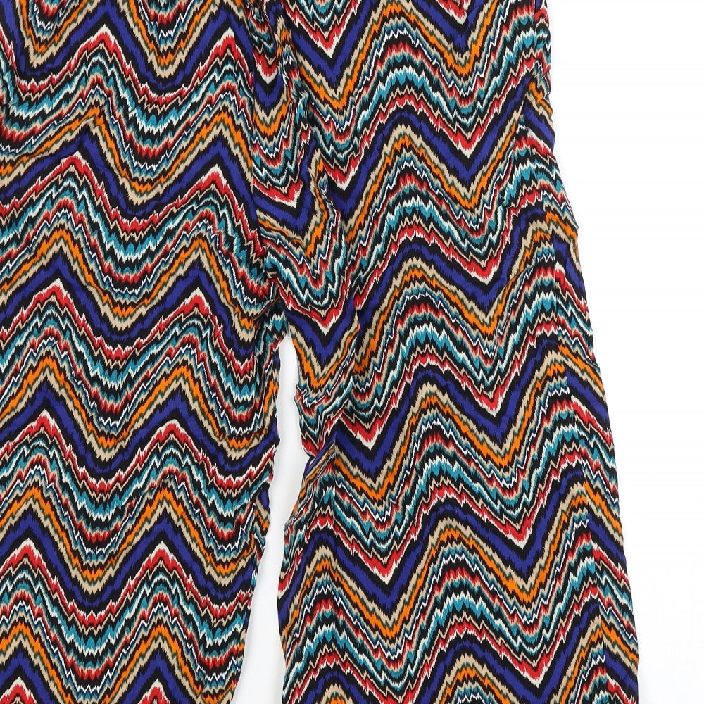PEP&CO. Womens Multicoloured Striped  Bloomer Trousers Size 10 L20 in