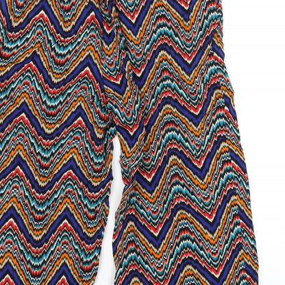 PEP&CO. Womens Multicoloured Striped  Bloomer Trousers Size 10 L20 in