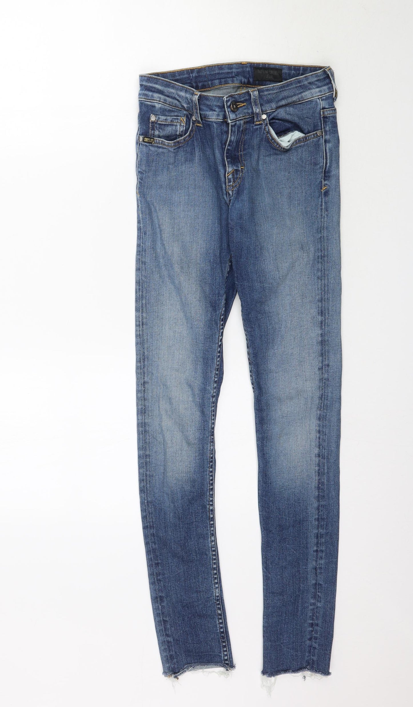 Womens UK Size 27 in Preworn Regular Fit Skinny Blue Jeans