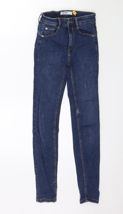 Pull&Bear Womens Blue  Denim Skinny Jeans Size 4 L28 in
