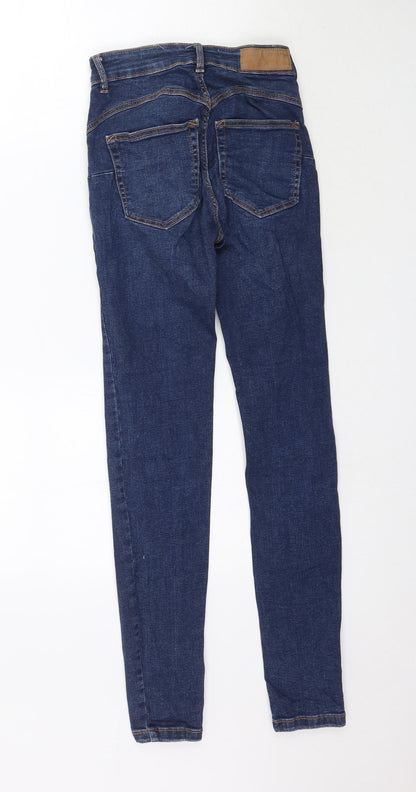 Pull&Bear Womens Blue  Denim Skinny Jeans Size 4 L28 in