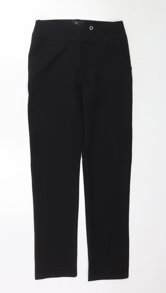 Womens UK Size 8 Reverse Regular Fit  Black Trousers