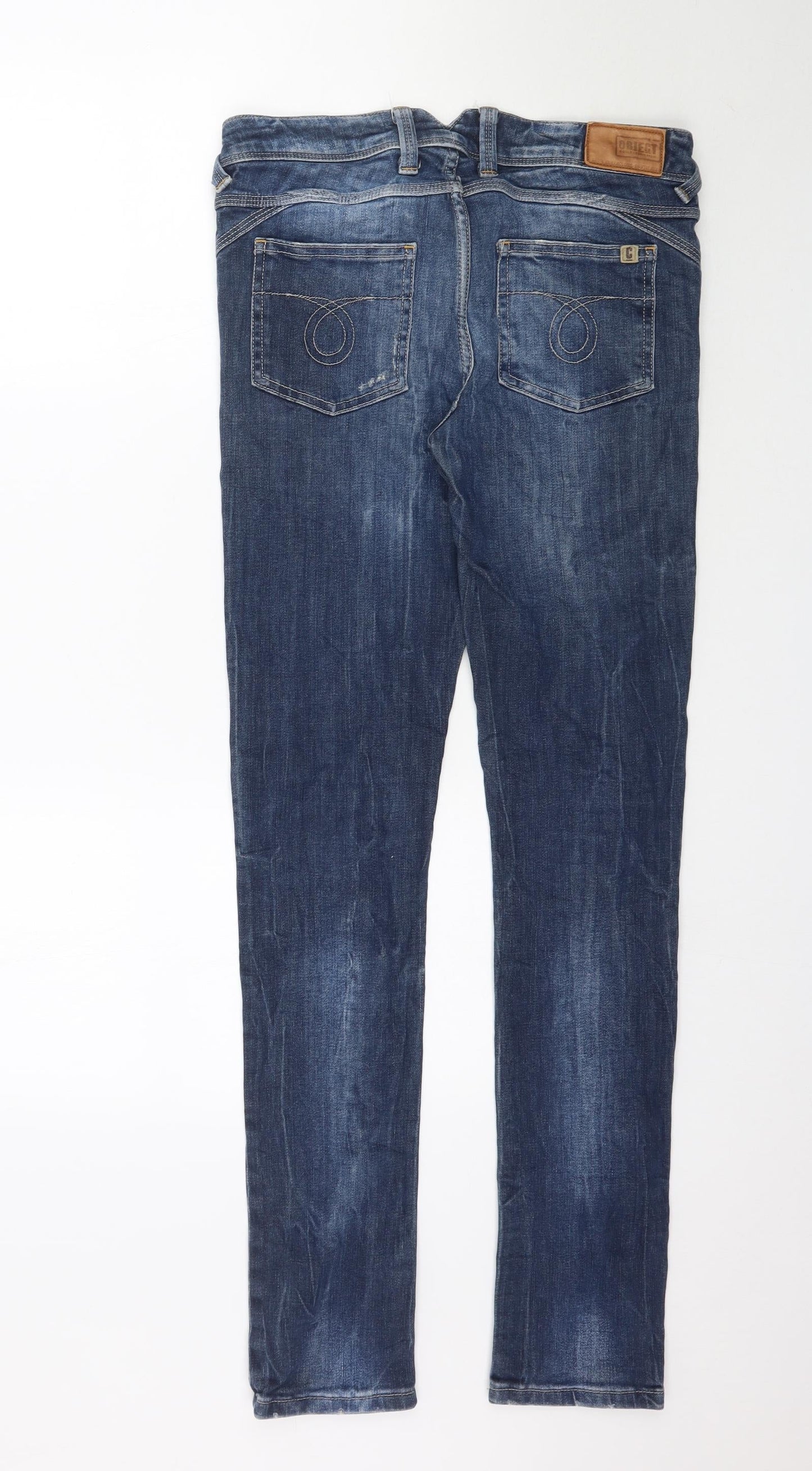 Mens UK Size 29 Object Regular Fit Skinny Blue Jeans