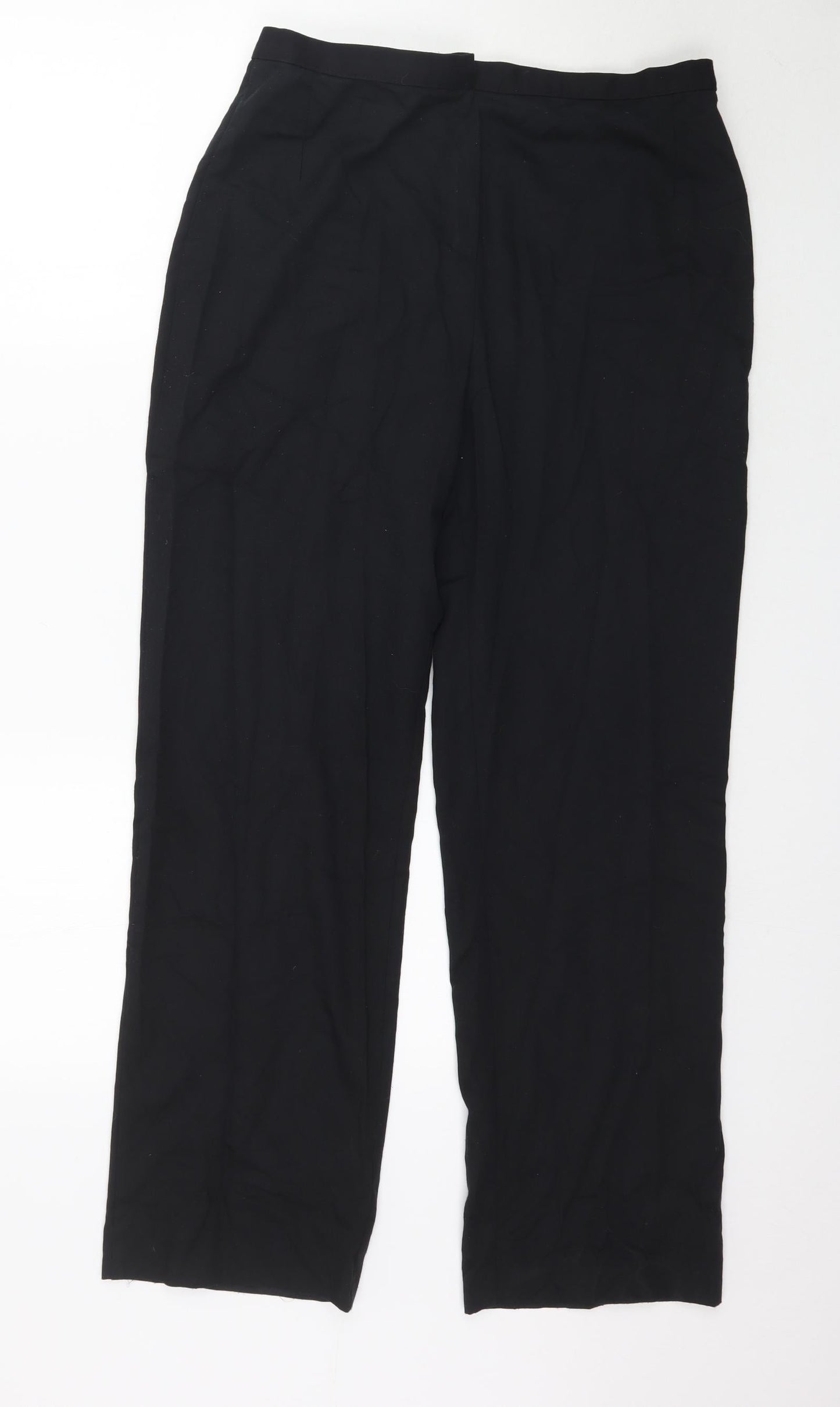 Womens UK Size M Preworn Regular Fit  Black Trousers