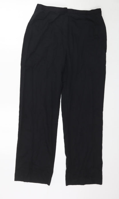 Womens UK Size M Preworn Regular Fit  Black Trousers