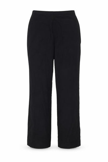 Front view of Preworn women’s black trousers, size M, 29-inch leg