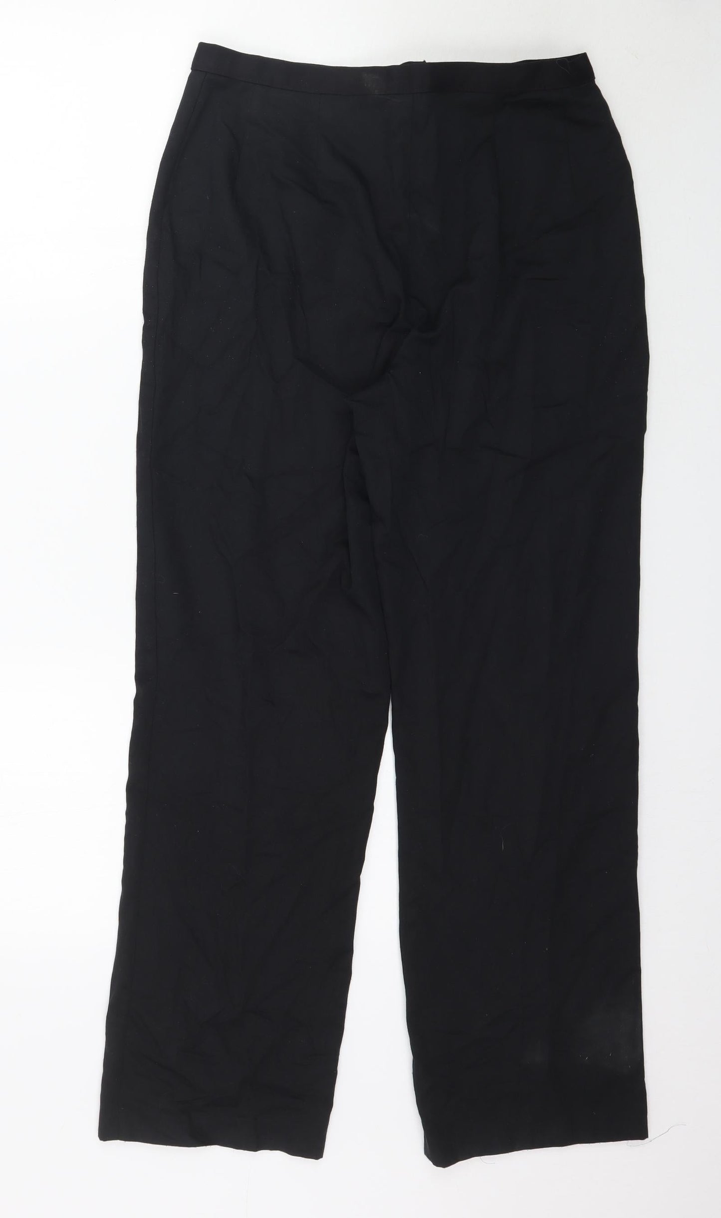 Womens UK Size M Preworn Regular Fit  Black Trousers