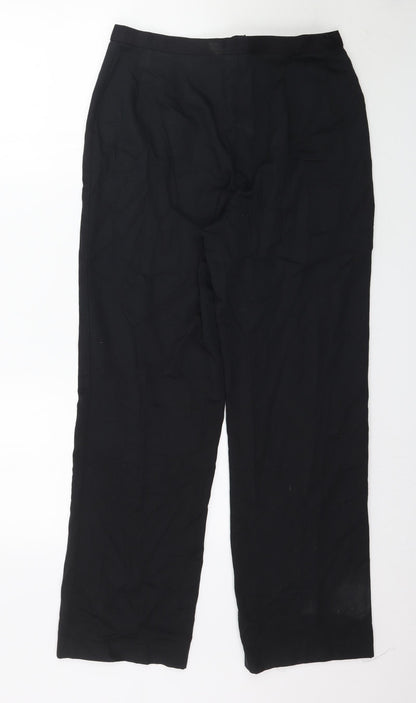 Womens UK Size M Preworn Regular Fit  Black Trousers