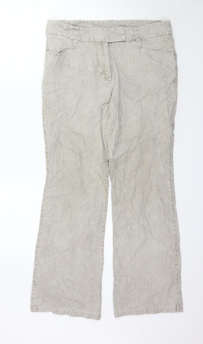 Womens UK Size 12 Marks and Spencer Regular Fit  Grey Trousers