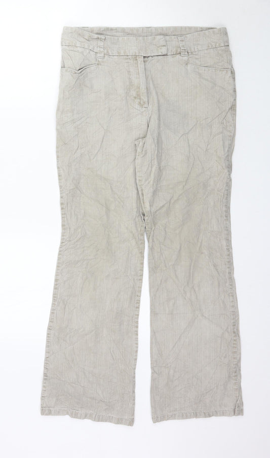 Womens UK Size 12 Marks and Spencer Regular Fit  Grey Trousers