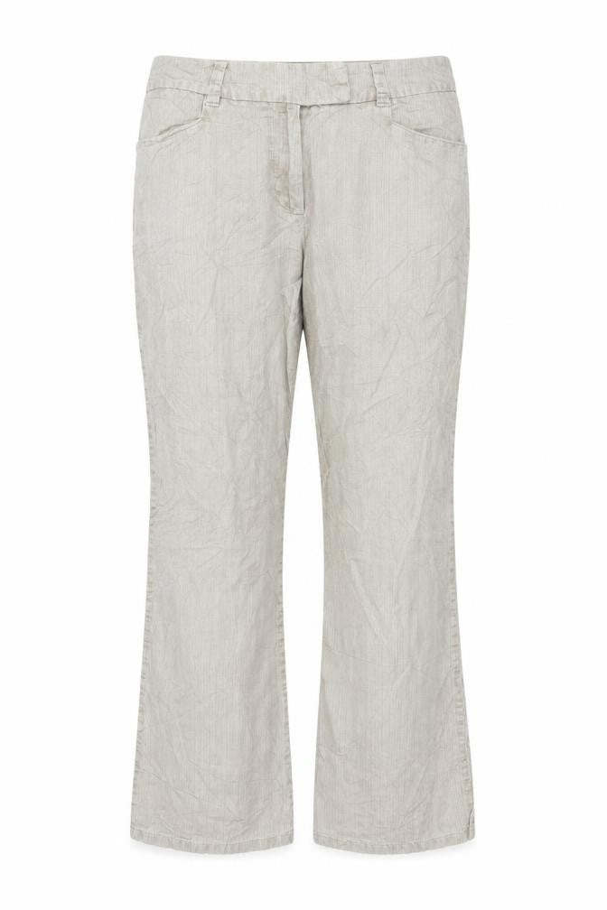Front view of Marks & Spencer women’s grey trousers, size UK 12, 29-inch leg