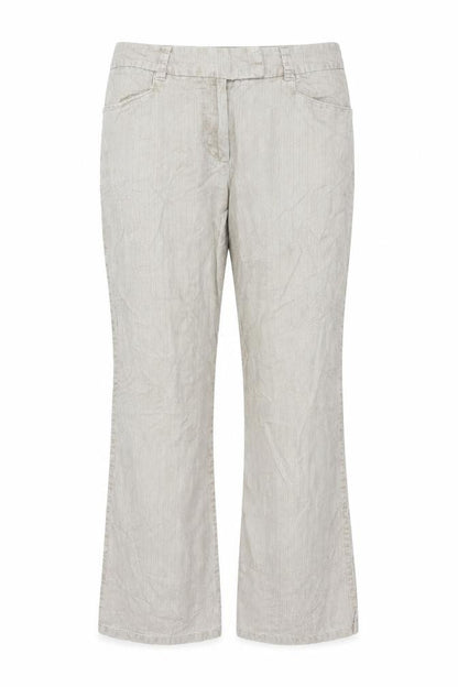 Front view of Marks & Spencer women’s grey trousers, size UK 12, 29-inch leg
