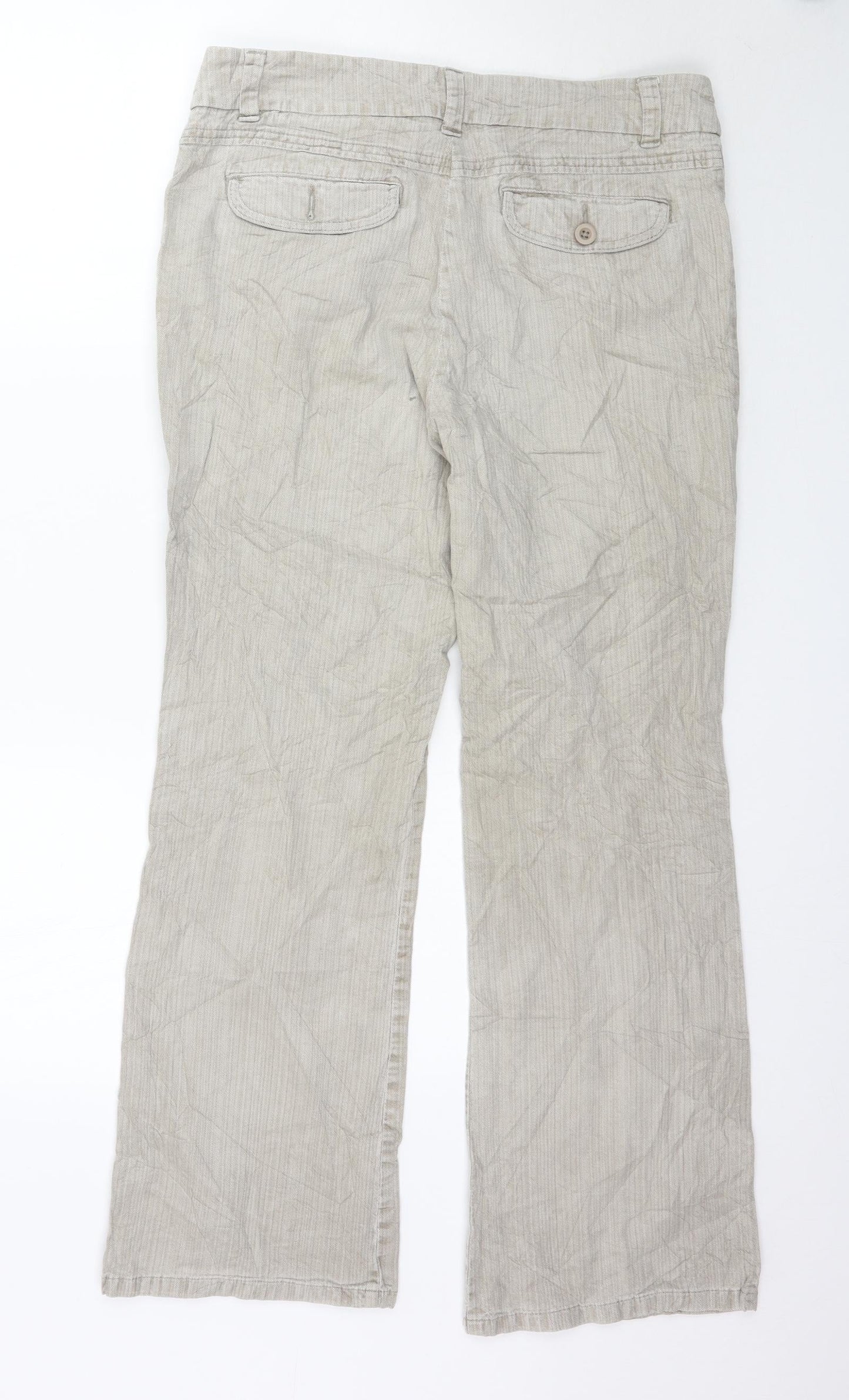 Womens UK Size 12 Marks and Spencer Regular Fit  Grey Trousers