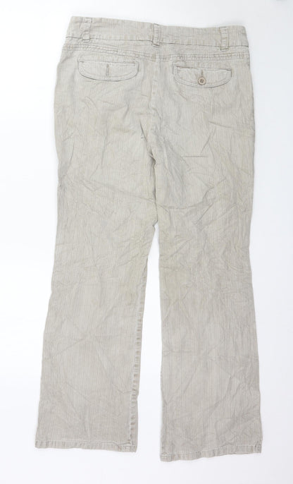 Womens UK Size 12 Marks and Spencer Regular Fit  Grey Trousers