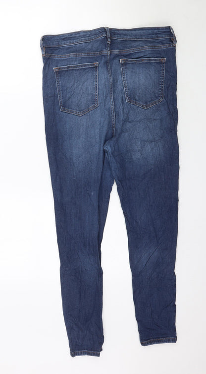 Womens UK Size 34 in Preworn Regular Fit Skinny Blue Jeans