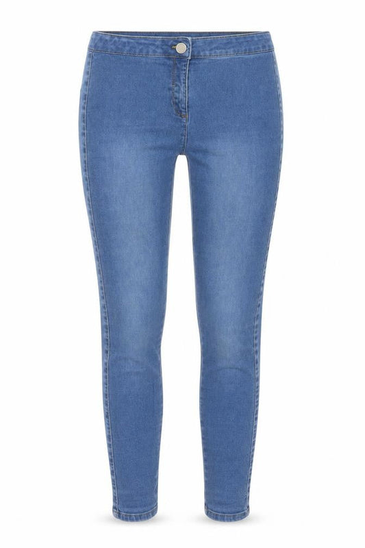 Front view of /Denim women’s blue denim skinny jeans, size UK 12, 28-inch leg