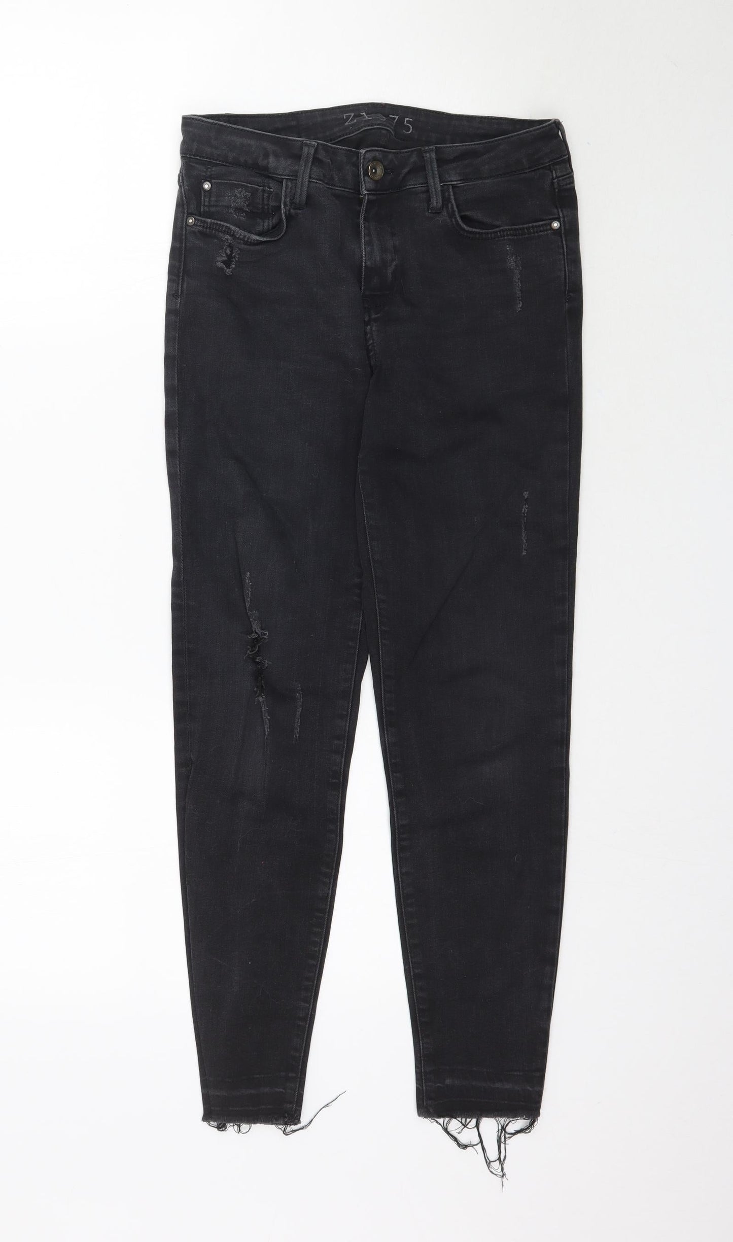 Z1975 Womens Black  Denim Skinny Jeans Size 28 in L26 in - Raw hem