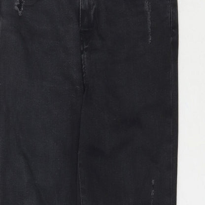 Z1975 Womens Black  Denim Skinny Jeans Size 28 in L26 in - Raw hem