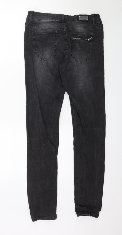 Womens UK Size 30 Preworn Regular Fit Skinny Black Jeans