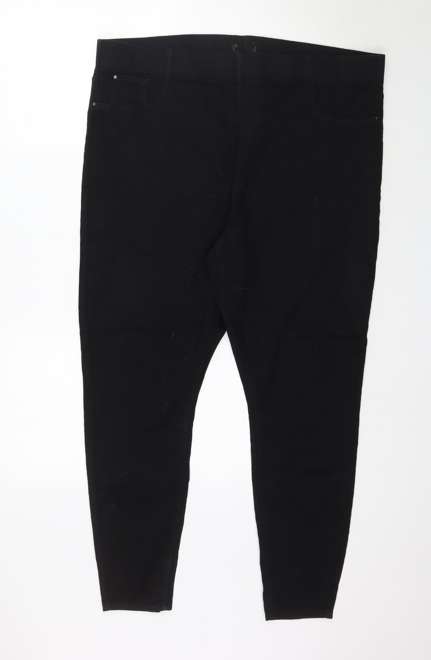 Womens UK Size XL Preworn Regular Fit Jegging Black Jeans