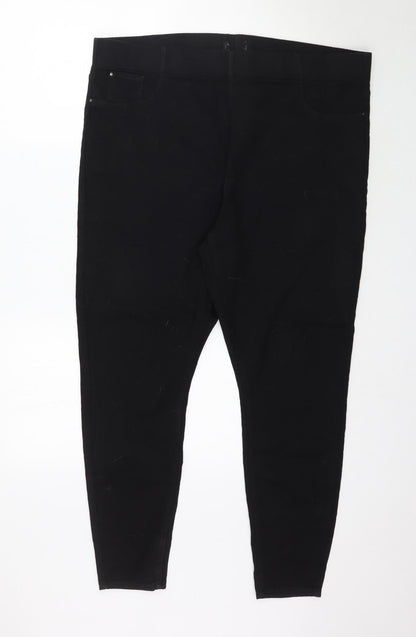 Womens UK Size XL Preworn Regular Fit Jegging Black Jeans