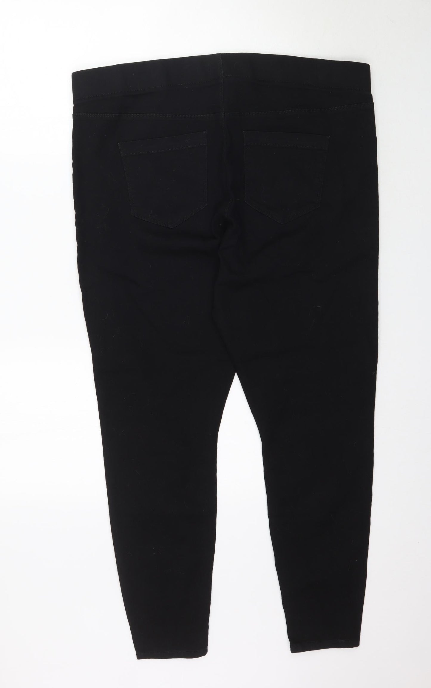 Womens UK Size XL Preworn Regular Fit Jegging Black Jeans