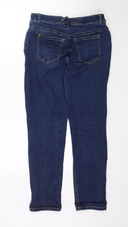 Preworn Womens Blue  Denim Skinny Jeans Size 14 L29 in