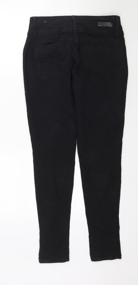 Womens UK Size 4 Royalty Regular Fit Skinny Black Jeans