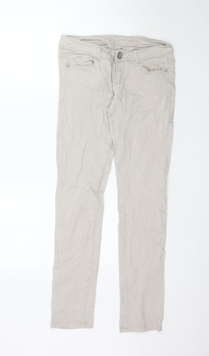 Womens UK Size 32 in Preworn Regular Fit Skinny Beige Jeans