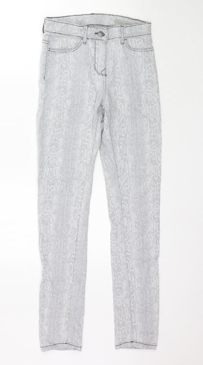 Womens UK Size 8 Blue Motion Regular Fit Skinny Grey Jeans