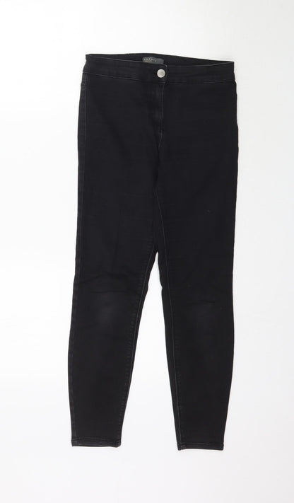 Womens UK Size 8 Papaya Regular Fit Skinny Black Jeans