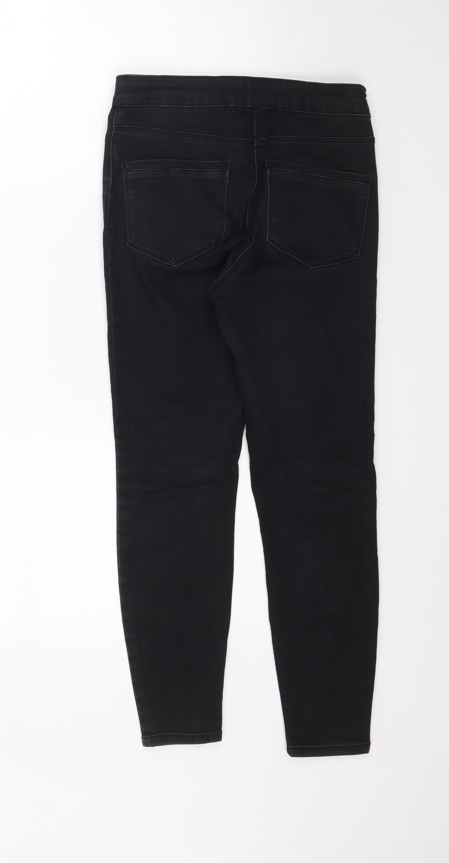 Womens UK Size 8 Papaya Regular Fit Skinny Black Jeans