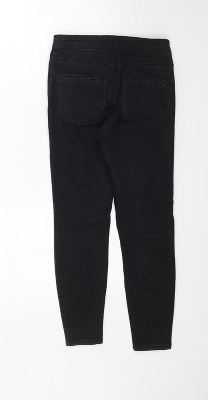 Womens UK Size 8 Papaya Regular Fit Skinny Black Jeans