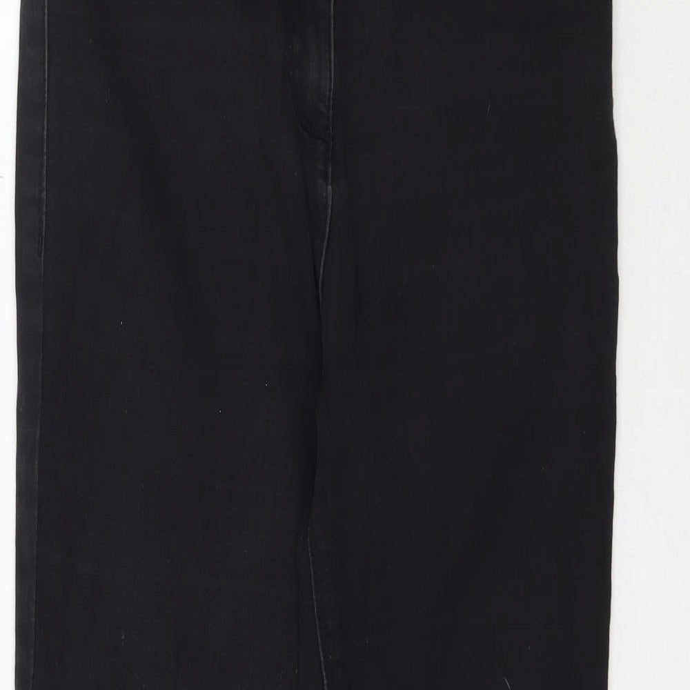 Womens UK Size 8 Papaya Regular Fit Skinny Black Jeans