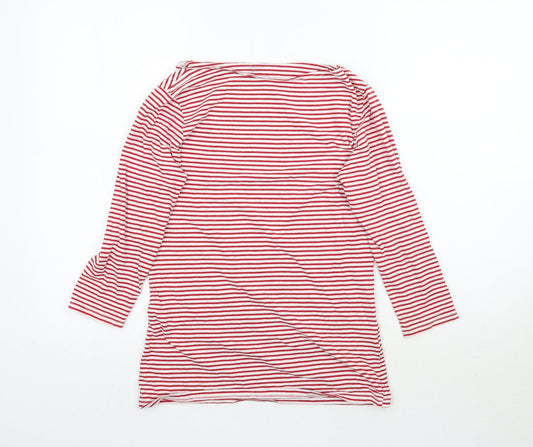 Primark Womens Red Striped  Basic T-Shirt Size S
