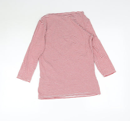 Primark Womens Red Striped  Basic T-Shirt Size S